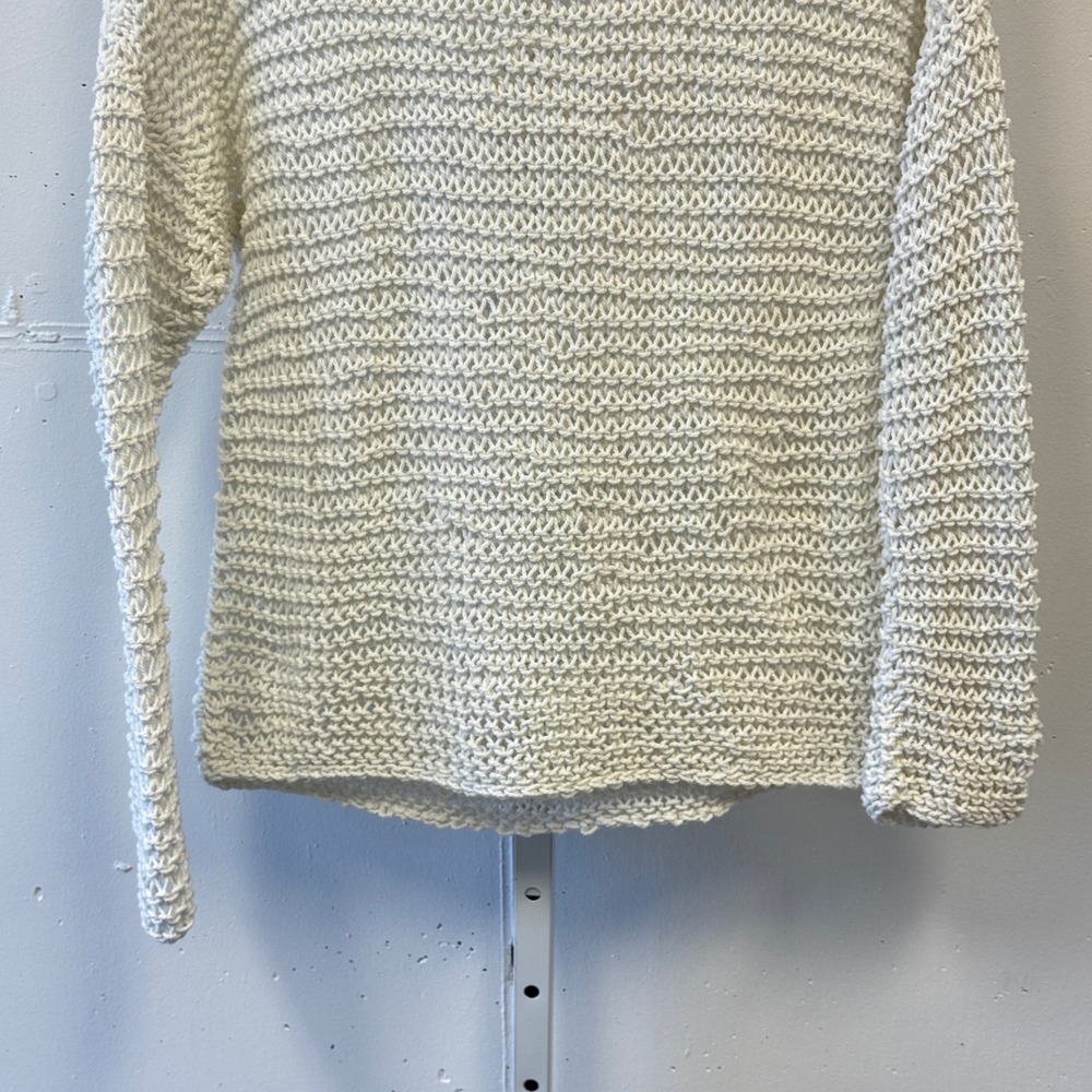 Mikoh Mehetia Top Medium Heavyknit Cotton Oversized Crewneck Sweater Open Knit - Picture 6 of 14